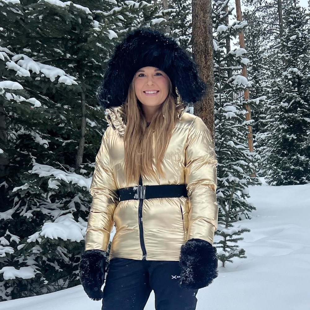 Threadbare ski high shine puffer ski jacket from ASOS